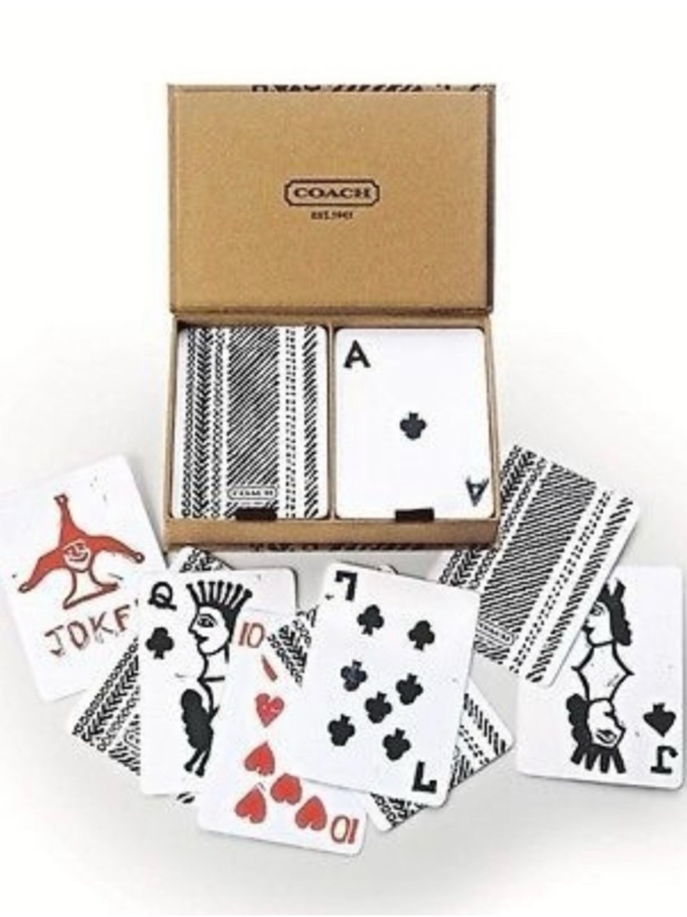 ✨💎NIB💎✨LIMITED COACH X HUGO GUINNESS Black & White Playing Card Set